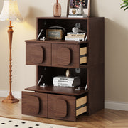 Walnut solid wood card door cabinet ash wood bedroom home TV cabinet bedside locker living room locker