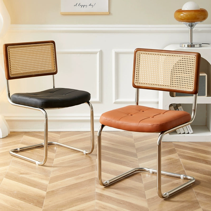 Home dining chair retro style designer rattan chair cafe leisure chair