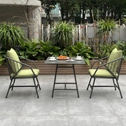 Outdoor aluminum alloy courtyard leisure table and chair open-air outdoor balcony dining table and chair combination custom