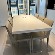Acrylic suspended rock slab dining table minimalist transparent designer rectangular household custom