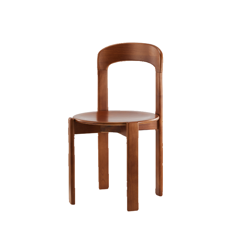Designer color chair restaurant round stool simple dining table and chair small apartment backrest solid wood dining chair