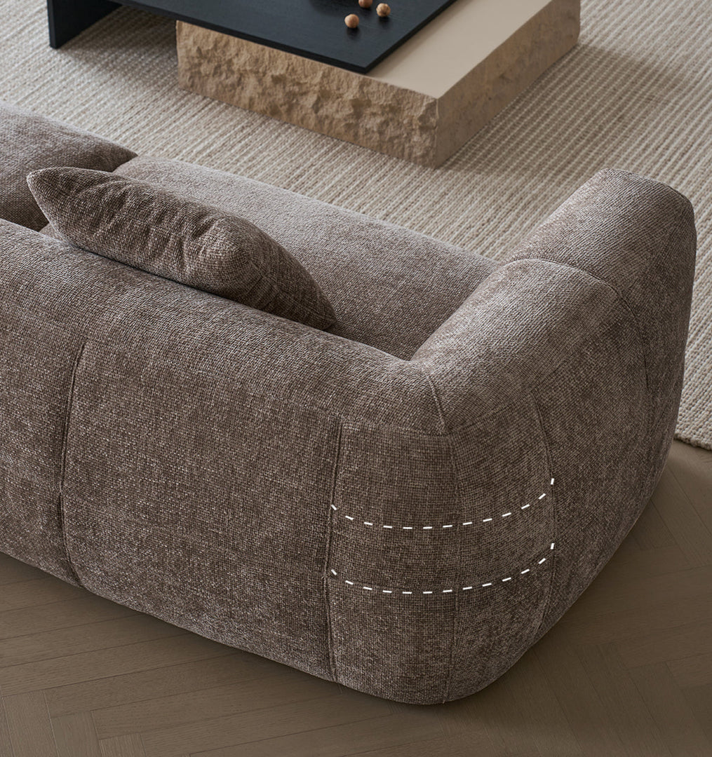 Retro big white sofa small apartment living room new sofa