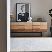 Modern simple TV cabinet Solid wood living room Creative design Customized storage cabinet