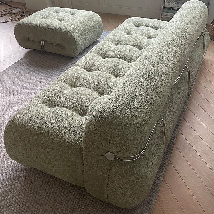 Cream style modern single living room special-shaped three-person fabric sofa