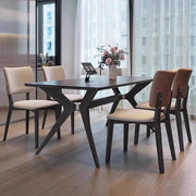 Dining table and chair combination household small apartment light luxury high-end living room rectangular dining table custom