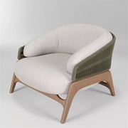 Medieval solid wood fabric single sofa chair living room balcony leisure chair hotel clubhouse reception armchair