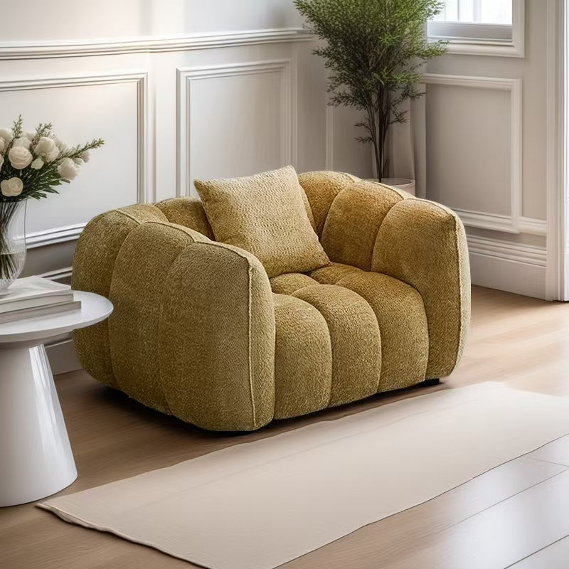 Pumpkin sofa retro single living room small apartment modern designer straight row three people