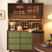 Retro solid wood dining side cabinet locker living room tea cabinet wine cabinet storage cabinet custom