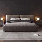 Modern simple light luxury master bedroom soft bag matte cloth double bed