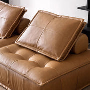Cream wind lazy sofa small apartment rental house living room straight row square single sofa chair