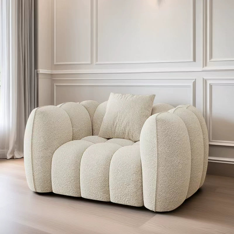 Pumpkin sofa retro single living room small apartment modern designer straight row three people