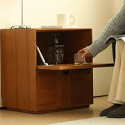 Solid wood combination cabinet Solid wood retro home living room side cabinet Bedroom chest cabinet Antique card door cabinet