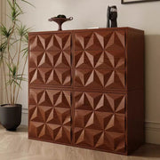 Medieval diamond-shaped card door cabinet, living room TV cabinet, household bedroom, bedside cabinet, solid wood chest cabinet, dining side chest cabinet