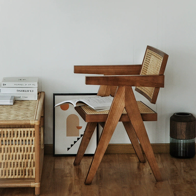 Rattan chair rattan chair sofa natural rattan cafe household solid wood dining chair