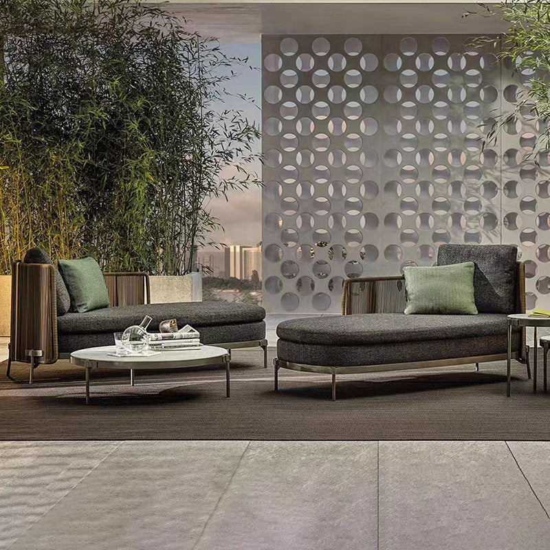 Outdoor sofa living room lazy combination rattan chair open-air outdoor courtyard balcony small table and chairs casual coffee table