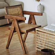 Rattan chair rattan chair sofa natural rattan cafe household solid wood dining chair