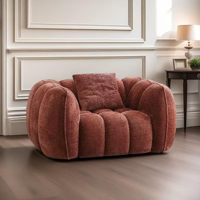 Pumpkin sofa retro single living room small apartment modern designer straight row three people