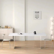 Acrylic suspended dining table modern light luxury rectangular dining table rock slab table and chair combination custom