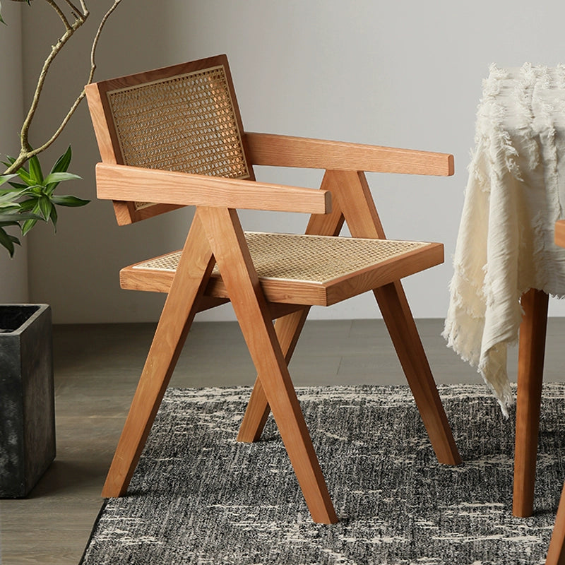 Rattan chair rattan chair sofa natural rattan cafe household solid wood dining chair