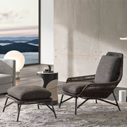 Balcony sofa lazy lying down leisure balcony courtyard homestay living room rattan single sofa pedal combination