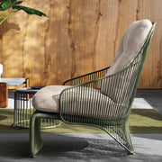 Outdoor rattan sofa coffee table combination courtyard terrace garden balcony small table and chair single leisure rattan chair three-piece set