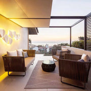 Outdoor leisure rattan sofa restaurant courtyard hotel homestay furniture combination