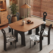 Light luxury rock slab dining table Modern simple home high-end villa dining table and chair combination custom