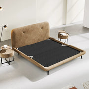 Fabric bed soft bag bed Flannel simple double bed