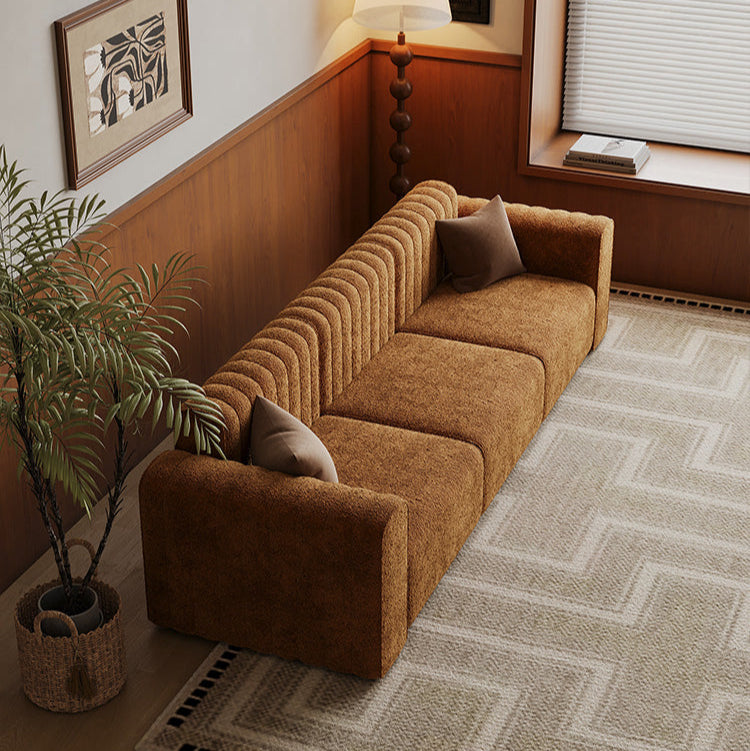 Medieval designer module splicing fabric sofa retro living room beauty salon reception sofa