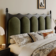 Modern Queen-Size Platform Bed with Upholstered Headboard