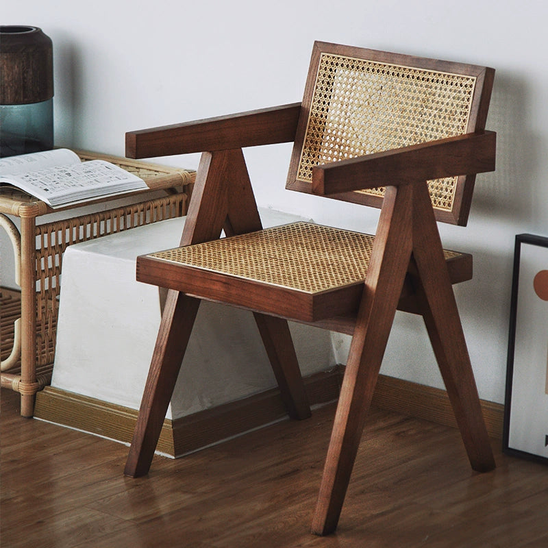 Rattan chair rattan chair sofa natural rattan cafe household solid wood dining chair