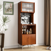 Retro solid wood dining side cabinet, living room side cabinet, wine cabinet, kitchen storage locker custom