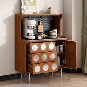 Solid wood dining side cabinet, rock slab tea storage cabinet, entrance cabinet, drinking water coffee machine cabinet, customized.