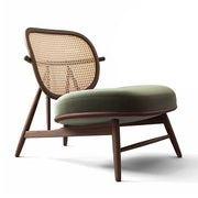 Medieval solid wood rattan sofa chair single seat back chair leisure chair