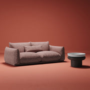 Minimal fabric cream small apartment living room designer simple bread sofa