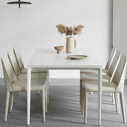 Slate dining table household modern simple aluminum alloy rectangular light luxury custom