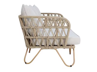 Outdoor rattan sofa hotel bed and breakfast terrace villa garden rattan chair simple rattan sofa waterproof and sun protection