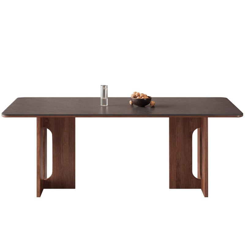 Retro solid wood dining table living room household small apartment new modern simple light luxury custom