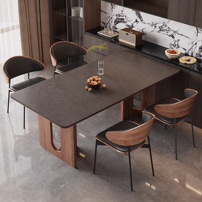 Retro solid wood dining table living room household small apartment new modern simple light luxury custom