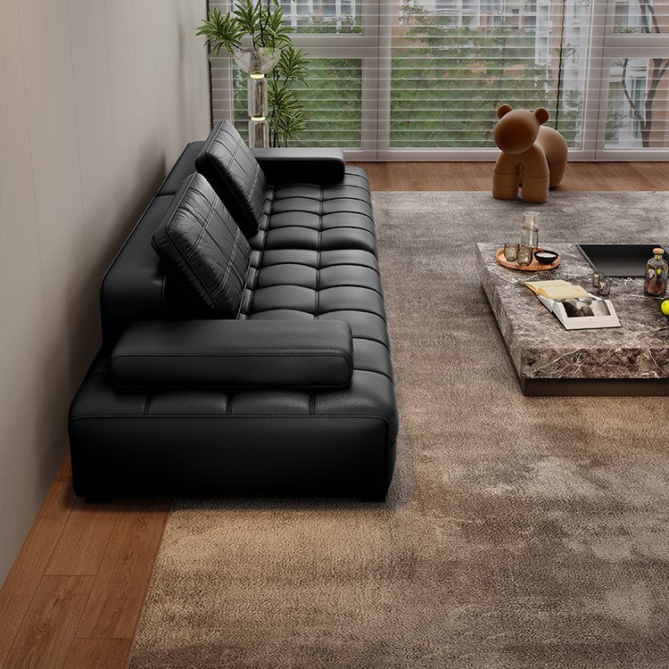 Minimalist Leather Art Sofa Lawrence Cat Scratch Software Modern Home Living Room Straight Lazy Sofa