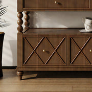 Retro solid wood cabinet, living room against the wall, locker, side cabinet, storage, entrance cabinet, partition, and dining side cabinet are customized.