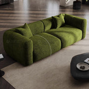 Simple sofa living room small apartment cream wind straight row fabric sofa large flat villa sofa