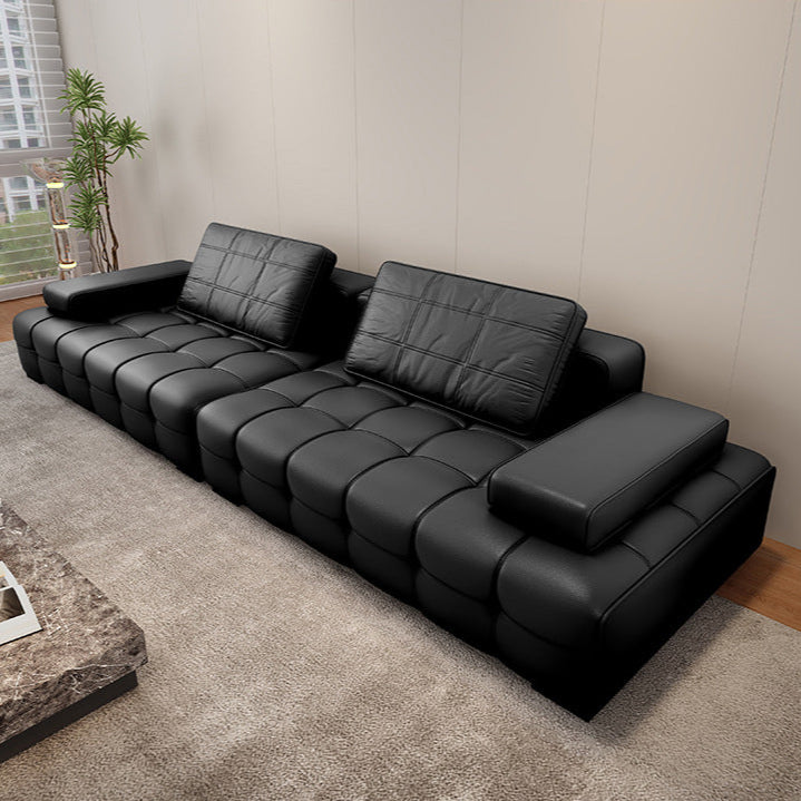 Minimalist Leather Art Sofa Lawrence Cat Scratch Software Modern Home Living Room Straight Lazy Sofa
