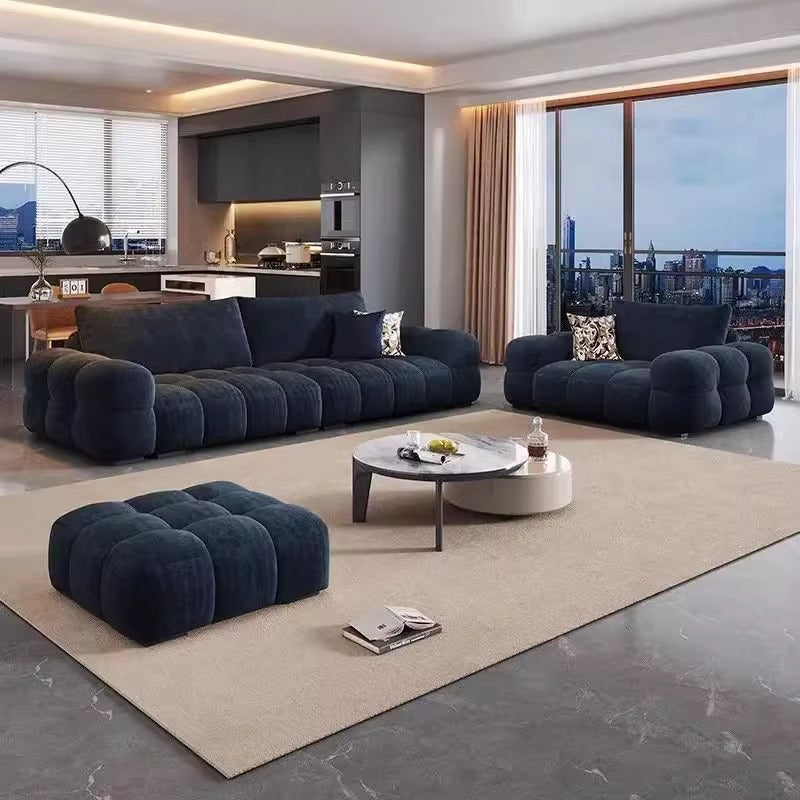 Retro marshmallow fabric sofa cloud small apartment living room sofa