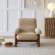 Art leisure chair retro solid wood sofa chair single sofa chair