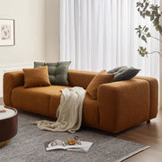 Simple modern sofa small apartment living room tofu block straight row three-person four-person sofa
