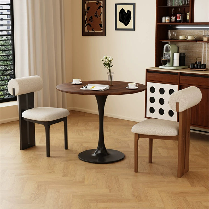 Retro solid wood dining chair home backrest chair high-end restaurant table chair stool