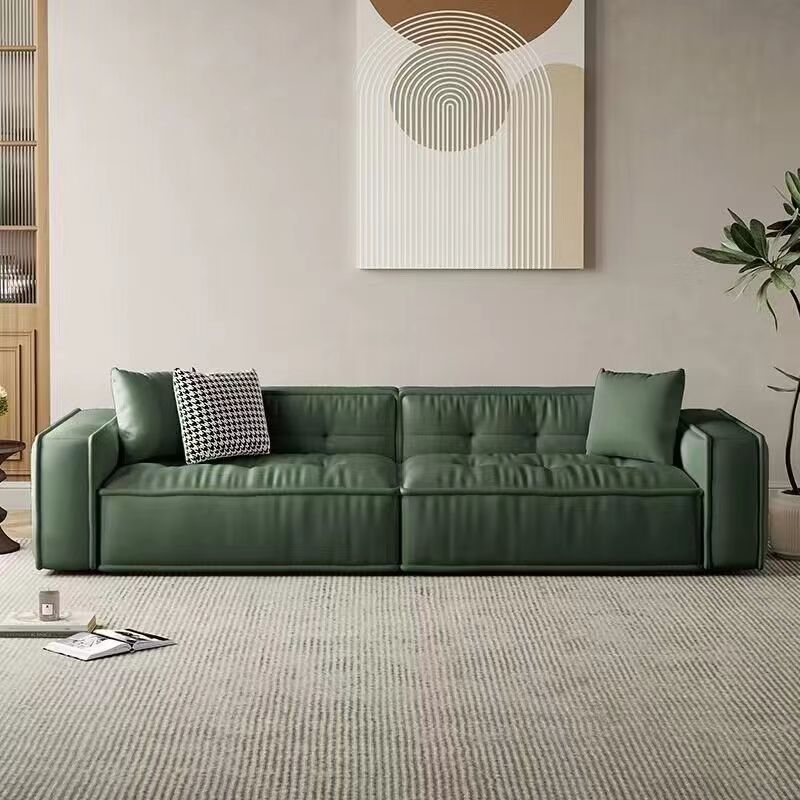 Simple small apartment small sofa living room straight row minimalist modern fabric sofa