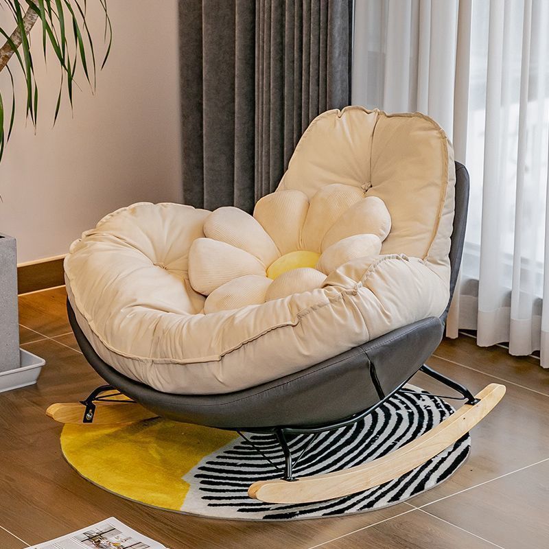 Lazy sofa single rocking chair balcony living room bedroom casual reclining and sleeping luxury eggshell penguin chair