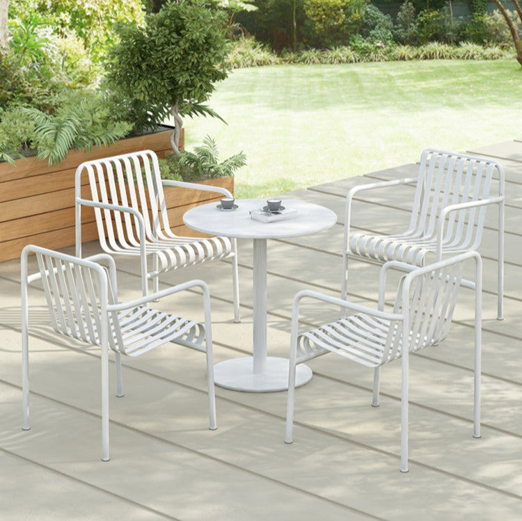 Outdoor tables and chairs, seating area, leisure chairs, cafe, bar, wrought iron open-air tables, simple